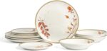 Stone Lain Maple 12-Piece Dinnerware Set Porcelain, Plates and Bowls Set, Dishwa... - Image 2