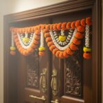 Store Indya Artificial Marigold & Pearl Toran – Traditional Decorative Flower Do... - Image 2