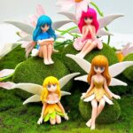 Suartus Miniature Fairy Figurines - 4Pcs Small Flower Fairies Ornaments Resin Mi... - Image 2