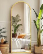 Suidia 58"x18" Arched Full Length Mirror with Stand, Full Body Mirror with Alumi... - Image 2