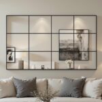 Suidia Wall Mirror, 36" x 60" Window Decorative Mirrors, Metal Framed Wall Decor... - Image 2