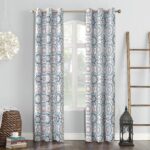 Sun Zero Nepal Global Medallion Print Blackout Grommet Curtain Panel, Stone, 40"... - Image 2