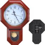 Sunexinlo Pendulum Wall Clocks Battery Operated,Regulator Wall Clock with Pendul... - Image 2