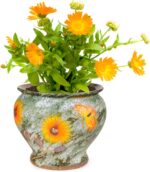 Sungmor Ceramic Hand Painted Succulent Flower Pots, 9 Inch Large Pottery Pots fo... - Image 2