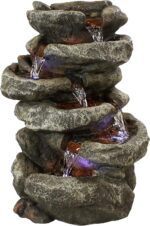Sunnydaze Tabletop Water Fountain - 15-Inch 6-Tier Relaxing Indoor Desktop Water... - Image 2