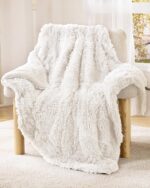 Super Soft Fluffy Faux Fur Throw Blanket for Couch, Fuzzy Sherpa Fleece Cozy War... - Image 2