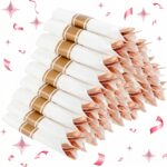Supernal 240Pcs Rose Gold Plastic Silverware Set with Napkins - Pre Rolled Dispo... - Image 2