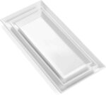 Sweese Serving Platter, 15.5/13.8/11.7 Inch Rectangle Porcelain Serving Trays, S... - Image 2