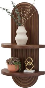 SweetSage Mordern Wall Shelf with Arched Mid Century Art Boho Decor Design Float... - Image 2