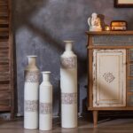 Sziqiqi Floor Vase Tall White Vases - Extra Large Metal Flower Vase Set of 3 Big... - Image 2