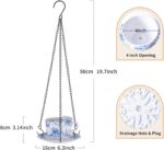 TEATALK Hanging Planters for Indoor Plants, Ceramic Pots with Drainage Hole, 6.3... - Image 2
