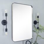 TEHOME 20x30'' Brushed Nickel Rounded Rectangle Bathroom Mirror Brushd Silver 30... - Image 2
