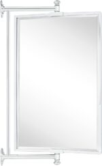 TEHOME Chrome Beveled Rectangle Pivot-N-View Bathroom Vanity Mirror Rotating Squ... - Image 2