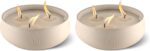 TIKI Citronella Candle 2-Pack – 7-Inch White Wax Bowl with Concrete Finish – Out... - Image 2