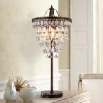 TOCHIC 3 Lights Crystal Table Lamp for Living Room, Bedside Table Lamp for Bedro... - Image 2