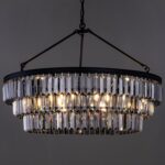 TOCHIC Farmhouse Crystal Chandelier, 29" Black Crystal Dining Living Room Chande... - Image 2