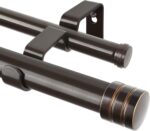 TONIAL1 Inch Double Curtain Rods 36 to 72 Inch (3 to 6 ft), Heavy Duty Decorativ... - Image 2