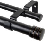 TONIAL1 Inch Double Curtain Rods for Windows 66 to 120 Inches, Heavy Duty Decora... - Image 2