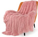 TOONOW Faux Fur Throw Blanket,Super Soft Fuzzy Blanket for Couch Sofa Bed,Fluffy... - Image 2