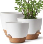 TYMENSH Plant Pots 12/10/9 inch Set of 3, Self Watering Flower Pots Indoor Outdo... - Image 2