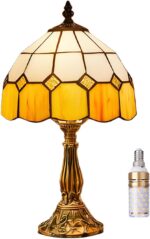 Table Lamp Tiffany-Style 8 Inch Mediterranean Series Stained Glass Lampshades Sm... - Image 2