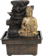 Tabletop Water Fountain Buddha Statue Desktop Indoor Waterfall Fountain Tabletop... - Image 2