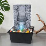 Tabletop Water Fountain Indoor, Resin Waterfall Fountain for Stress Relief and M... - Image 2