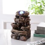 Tabletop Waterfall Fountain with Glass Ball and Color Changing LED – Indoor Deco... - Image 2