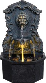 Tabletop Waterfall Fountain with Lion Head – Resin Table Top Water Fountains Ind... - Image 2