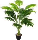 Tall Faux Palm Tree Realistic Potted Silk Artificial Plants Indoor with Pot Floo... - Image 2