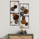 Tandefio 4 Pcs Metal Wall Art Abstract Wall Decoration Brown Metal Decor 14'' x ... - Image 2