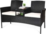 Tangkula Wicker Patio Conversation Furniture Set, Outdoor Furniture Set with Rem... - Image 2