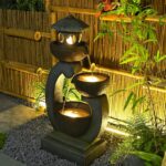 Tankana 36 inches Garden Water Fountain Outdoor Zen Pagoda Japaness Modern Tranq... - Image 2