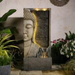 Tankana 47.5" Buddha Water Fountain Outdoor with LED Lights, Large Zen Garden Wa... - Image 2