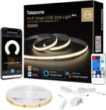 Tatazone Smart White COB Led Strip Light with App and Remote, 16.4ft 3000K Brigh... - Image 2