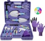 Tbltaca Garden Tool Set, Stainless Steel Heavy Duty Gardening Tools 30 PCS w/Flo... - Image 2