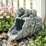 Teaeeno Dog Decor Statue Gutter Downspout Extension Decorative,Animal Statue Out... - Image 2