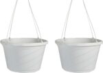 The HC Companies 12 Inch Euro Hanging Planters, Lightweight UV-Resistant Plastic... - Image 2