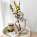 Thinker Statues And Sculptures, Sandstone Resin Thinker Statue Ornaments, Abstra... - Image 2