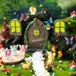 Thyle 47 Pcs Fairy House Garden Accessories Kit Fairy Village Door and Window Mu... - Image 2