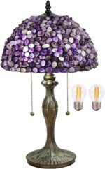 Tiffany lamp Agate Amber Stained Glass Table Lamp 12In Antique Vintage Tiffany S... - Image 2