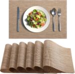 Timeet Placemats Set of 6, Heat Resistant Non-Slip Place Mats, Durable Washable ... - Image 2