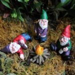 Tirifer 4Pcs Miniature Garden Gnome Set, Wizard Gnome 3D Dwarves Fairy Garden Gn... - Image 2