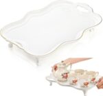Tlence 16" Ceramic Serving Tray with Handles, Vintage Large Serving Platter, Lux... - Image 2