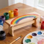 Toddmomy Mini Bench for Dollhouse, Miniature Wooden Bench Model 4 Inches Dollhou... - Image 2