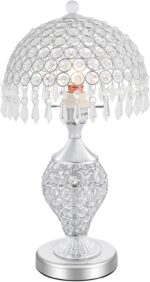 Touch Control Glass Table Lamp, K5 Crystal Nightstand Desk Lamp Vintage Desktop ... - Image 2