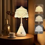 Touch Table lamp, LED Bedside lamp with Three-Color Adjustment, Battery-Powered ... - Image 2