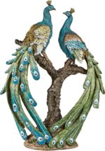 Touch of Class Ardent Peacock Realistic Table Sculpture | Elegant Decor for Bedr... - Image 2