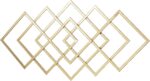 Touch of Class Diamond Interlink Gold Metal Wall Art | Contemporary Style | Mode... - Image 2
