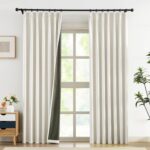 Treatmentex Natural Beige Pinch Pleated Blackout Curtains for Living Room, 95% L... - Image 2